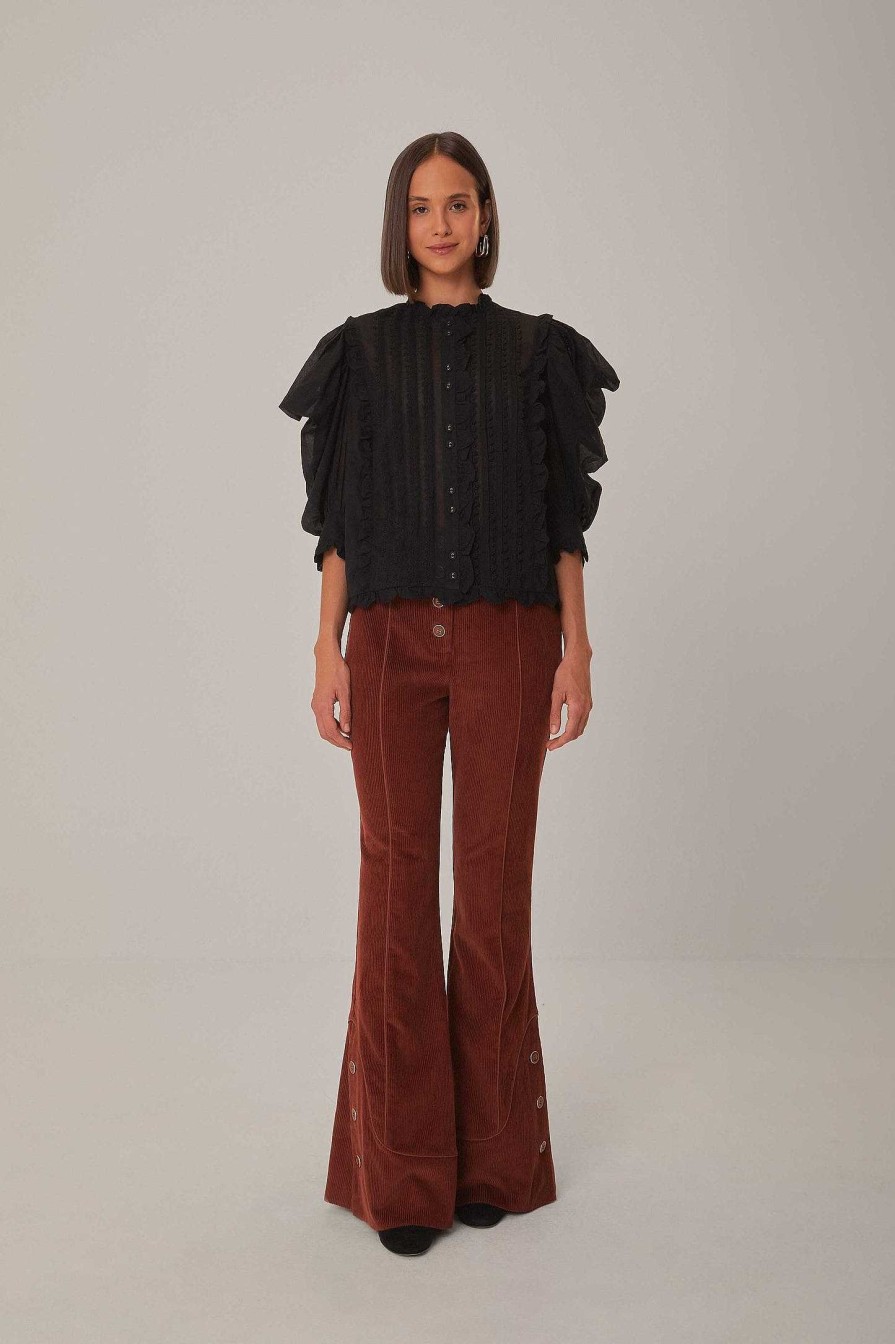 Bottoms FARM Rio | Brown Flare Pants