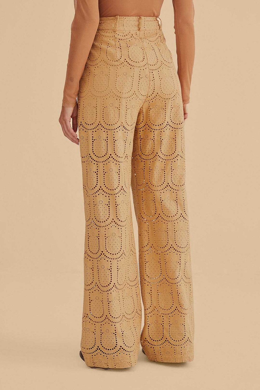 Bottoms FARM Rio | Khaki Pineapple Eyelet Pants