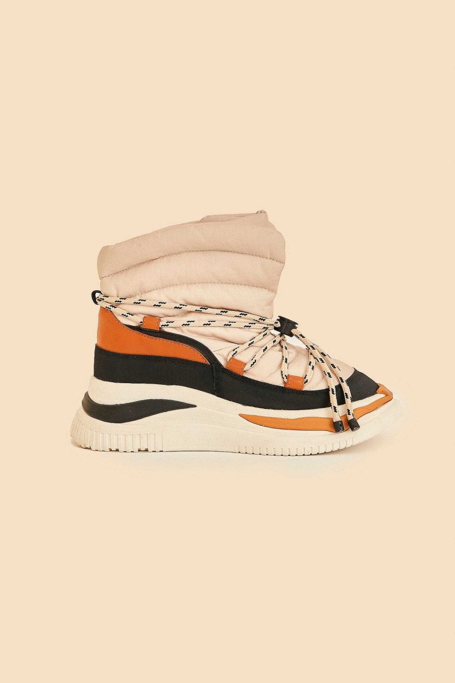 Shoes FARM Rio | Off White Matelasse Puffy Boot