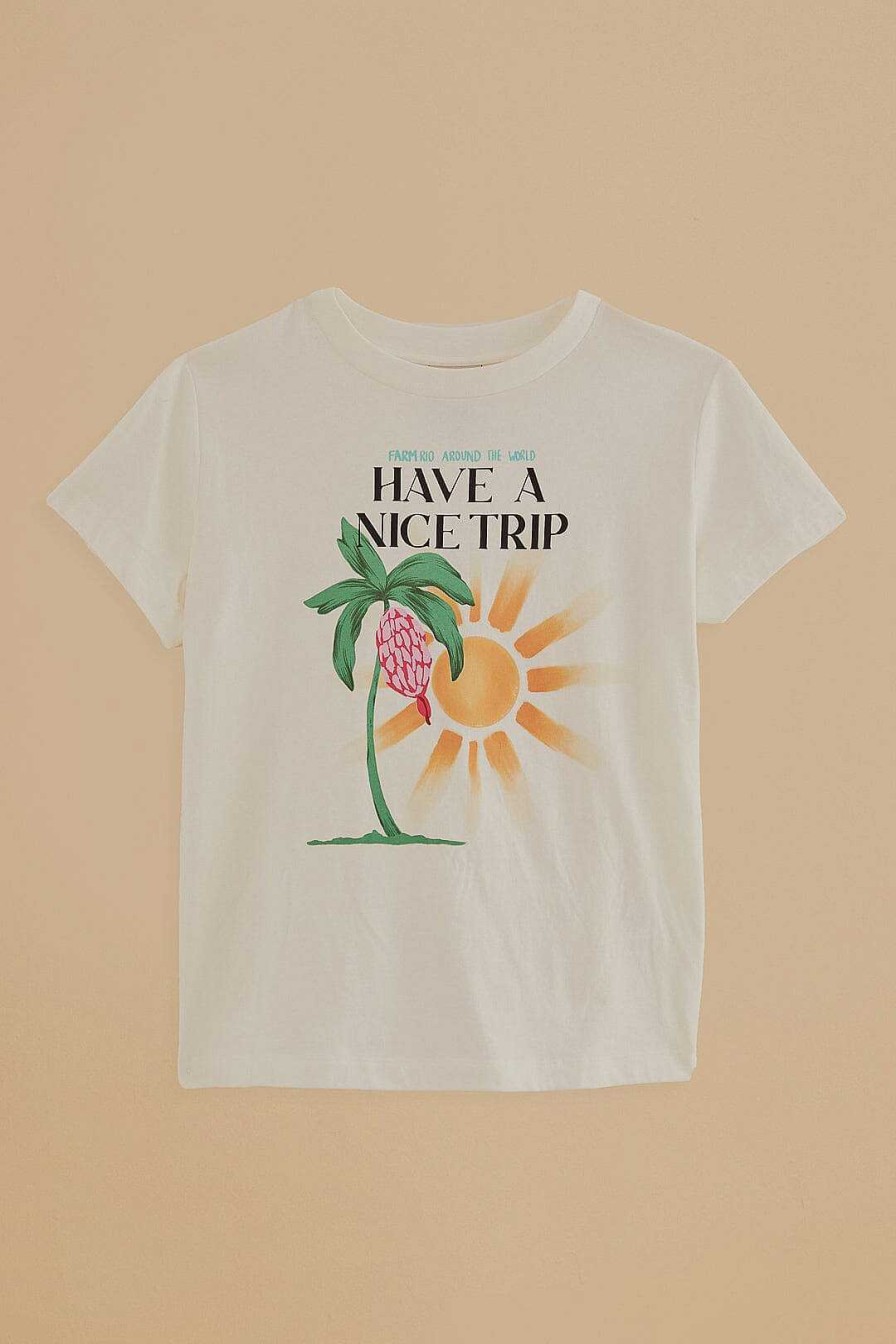 Tops, Shirts & Blouses FARM Rio | Have A Nice Trip Organic Cotton Fit T-Shirt