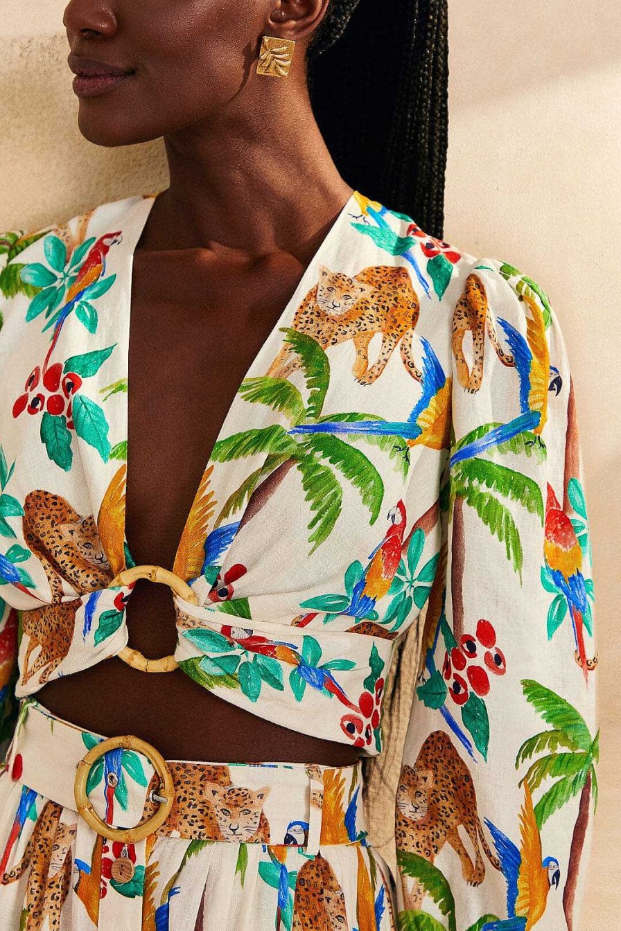 Tops, Shirts & Blouses FARM Rio | Tropical Paradise Crop Top