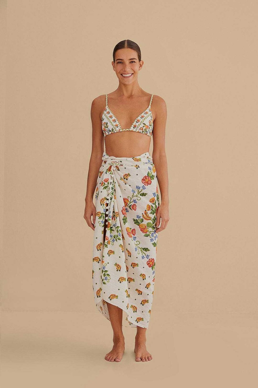 Swimwear FARM Rio | White Summer Vitamin Sarong