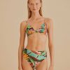 Swimwear FARM Rio | Banana Foliage Knot Bikini Top