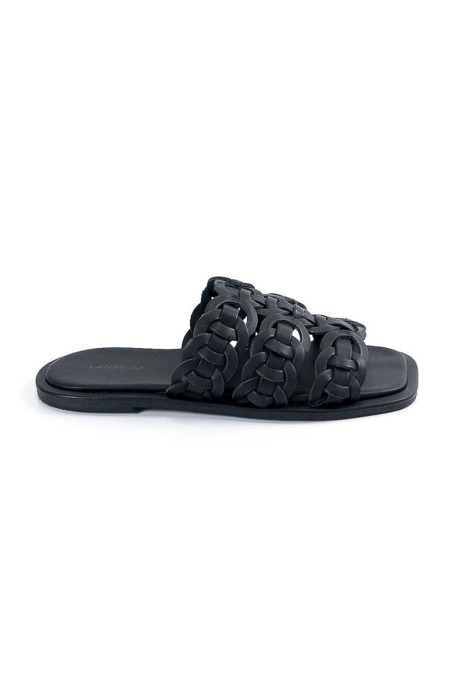 Shoes FARM Rio | Black Circles Flat Sandal