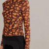 Tops, Shirts & Blouses FARM Rio | Brown Leopard Desire Tulle Blouse