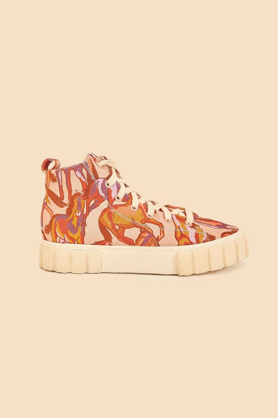 Shoes FARM Rio | Rose Wild Horses Flatform Sneaker