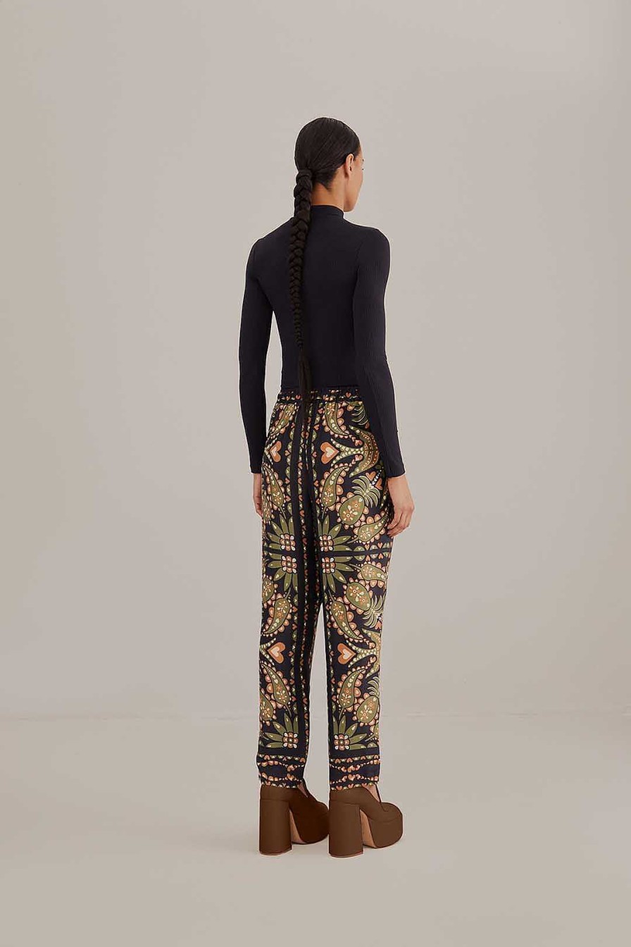 Bottoms FARM Rio | Black Martina Scarf Pants