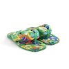 Shoes FARM Rio | Green Forest Birds Puffy Flat Sandal