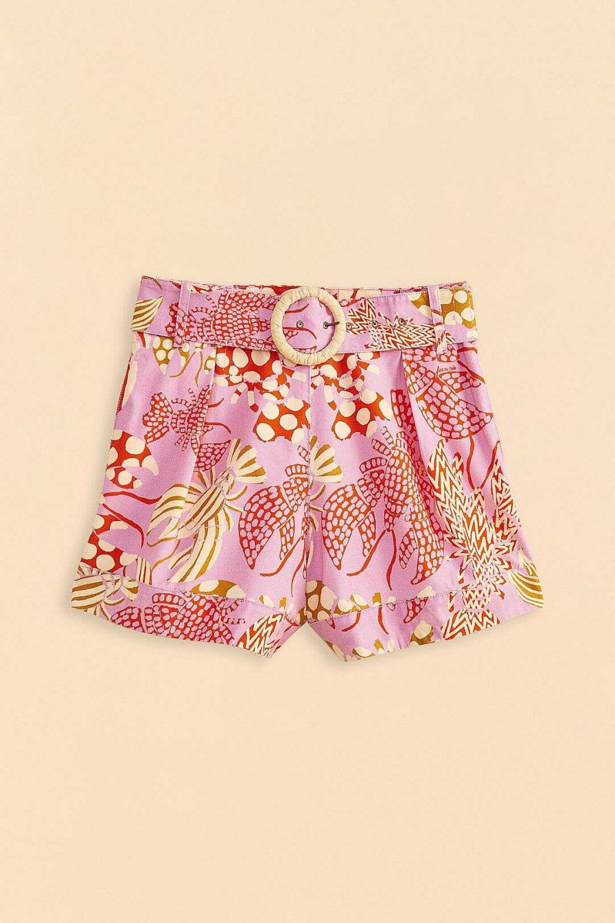 Bottoms FARM Rio | Pink Mixed Lobsters Shorts