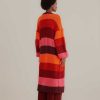 Knitwear FARM Rio | Tropical Stripes Midi Knit Cardigan